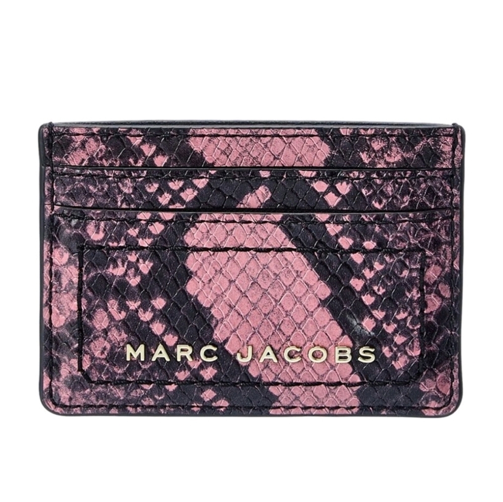 Marc Jacobs Snake-Embossed Leather Card Case